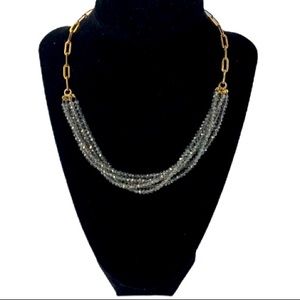 Ann Taylor Elegant 5 strand Crystal bead necklace